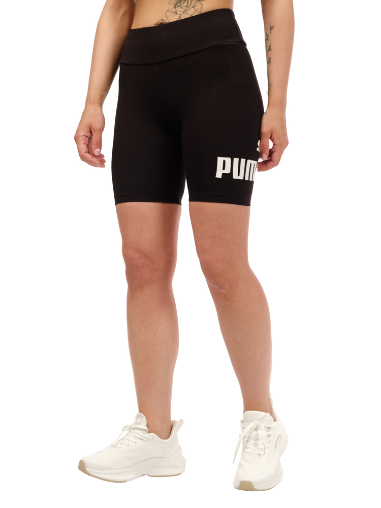 шорты женские puma ess 7 logo short leggings чёрный