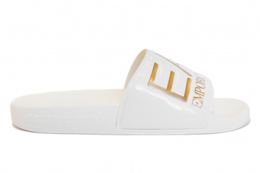 Сланцы женские EA7 Emporio Armani XCP001 white/rose gold