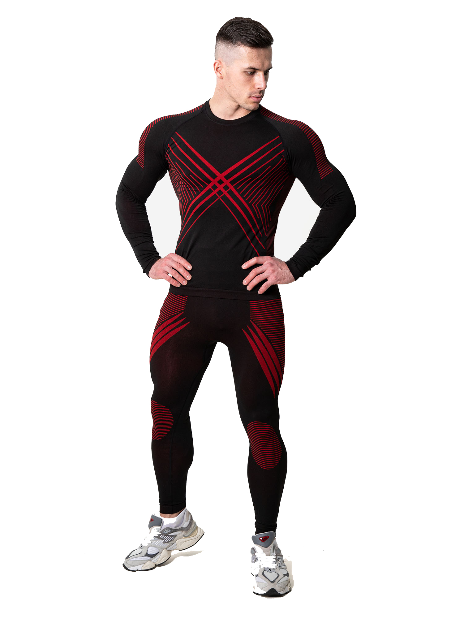 Термобелье костюм мужской Saimaa X-Line Sport черный/красный