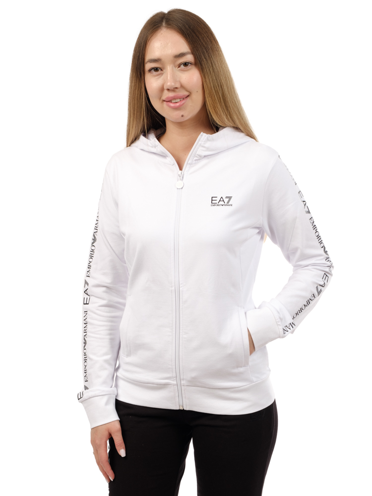Толстовка женская EA7 Emporio Armani 3DTM05 white