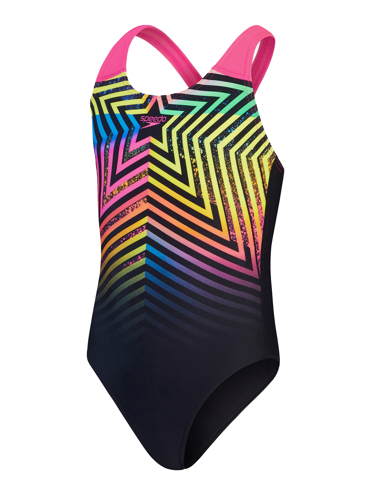 Купальник Speedo Digital Placement Splashback черный/розовый