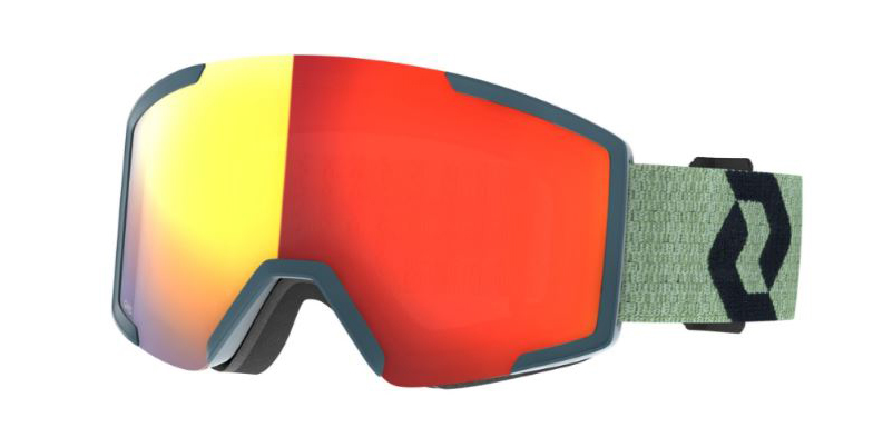 очки маска для горных лыж scott shield soft green/black enhancer red chrome