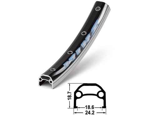 Обод ZLA-022 700C*32 отверстия, двойной, пистонированный, черный