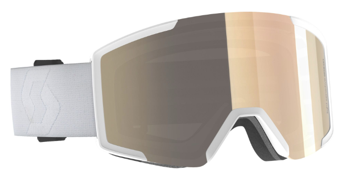 Очки маска для горных лыж Scott Shield LS mineral white/light sensitive bronze chrome S1-3