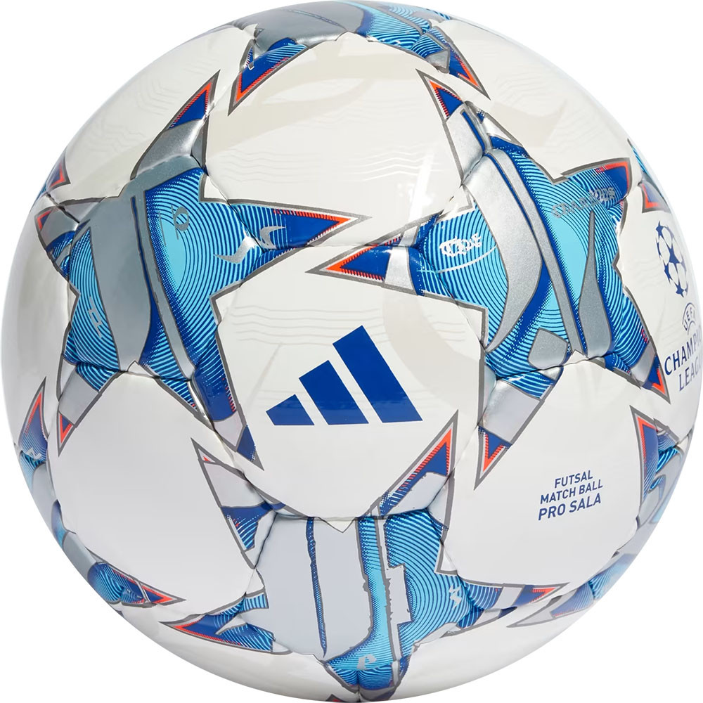 мяч футзальный adidas ucl pro sala ia0951, р.4, fifa quality pro, 32п. пу, белый/синий