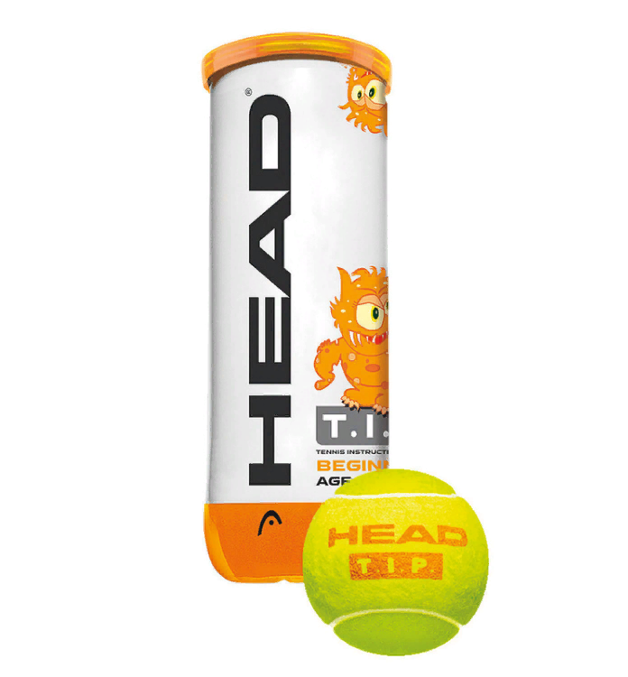 мяч для большого тенниса head 3b tip 6 dz оранжевый (1шт.)