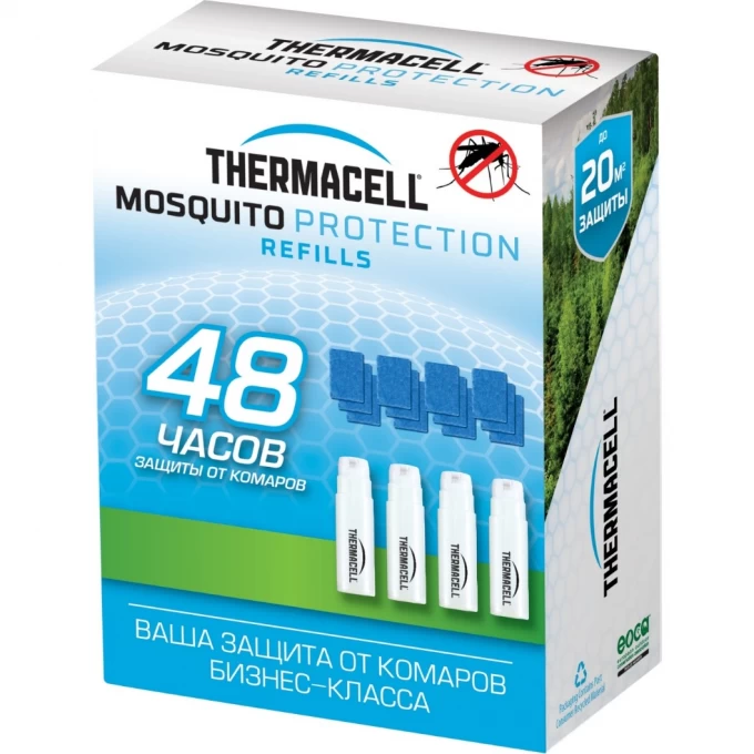 Набор запасной Thermacell (4газовых картриджа +12 пластин)
