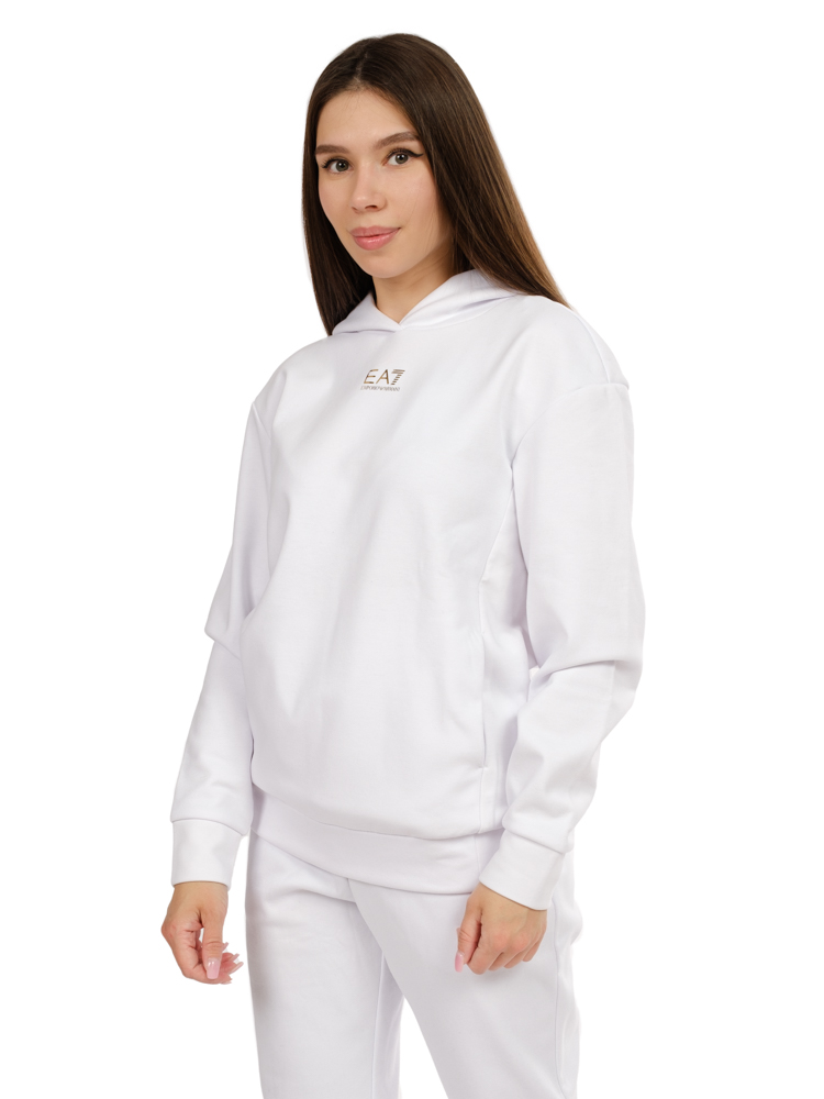 Толстовка женская EA7 Emporio Armani 6RTM24 white