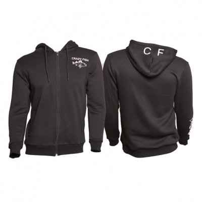 Худи Crazy Fish флисовый cotton black