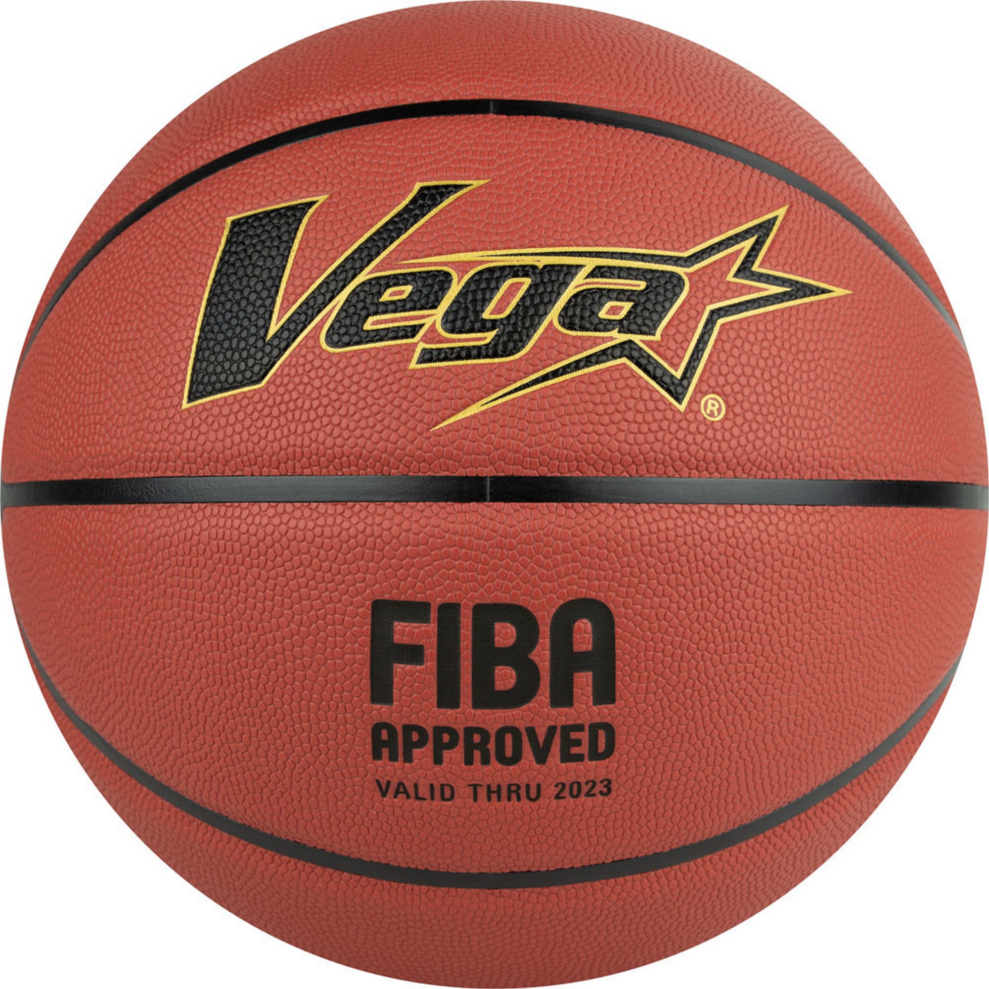 Мяч баскетбольный Vega 3600, OBU-718, Fiba, микрофибра, р.7, темно-корич.