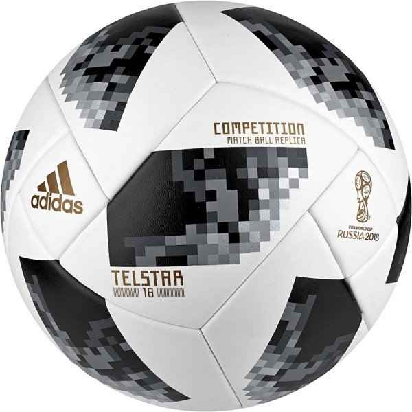 мяч футбольный adidas wc2018 telstar competition fifa pro арт.ce8085 р.5 бел/чер/сер