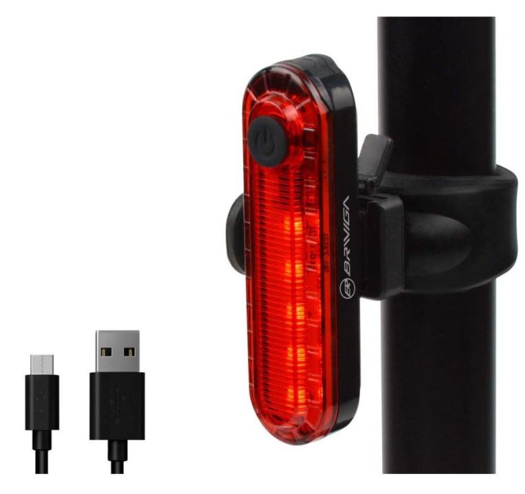 Фонарь задний Briviga USB 15.5 EBL-056, 10 лм., 200 мАч