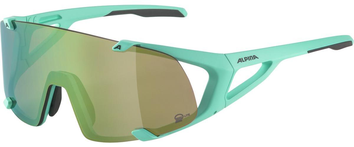 Очки Alpina Hawkeye S Q-Lite V Turquoise Matt/Q-Lite, Green Mirror, Cat.3, hidrophobic