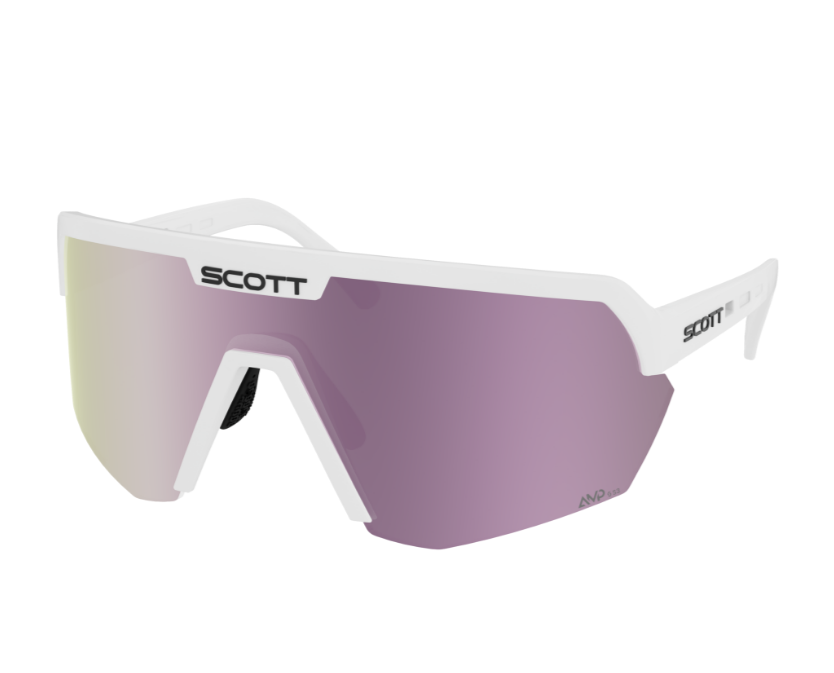 Очки Scott Sport Shield, white matt/AMP lavender chrome S3