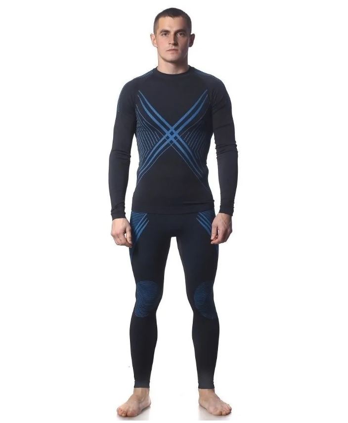 Термобелье костюм мужской Saimaa X-Line Sport черный/синий