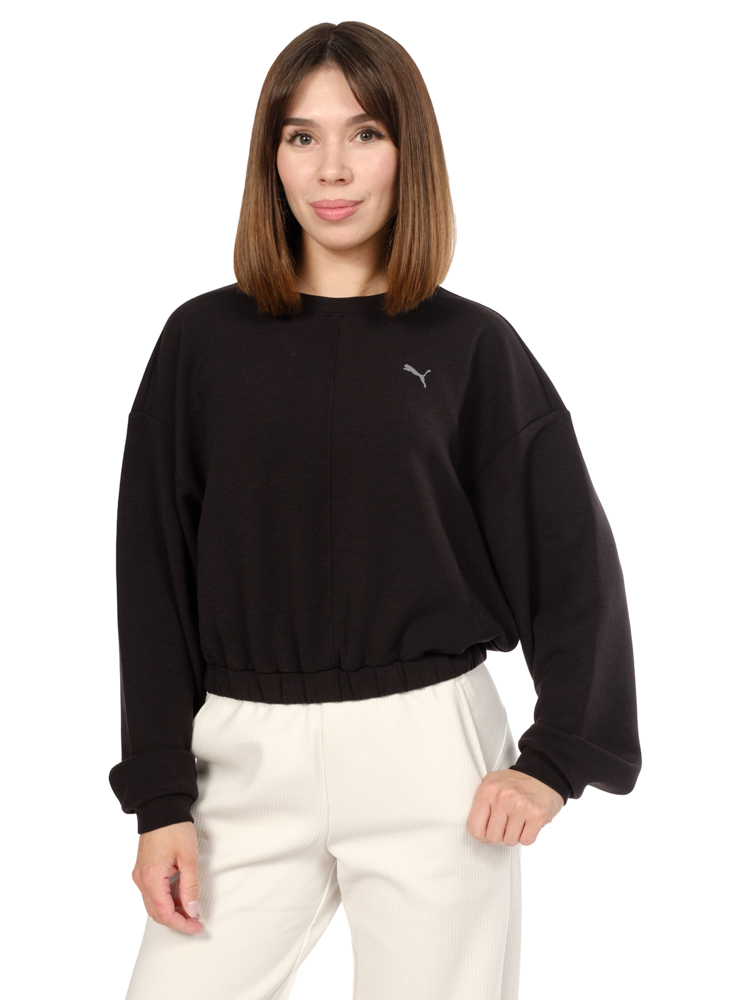 Джемпер женский Puma W Cloudspun Crew чёрный